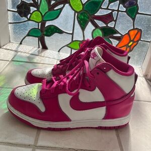 Hot pink limited edition Nike Dunks